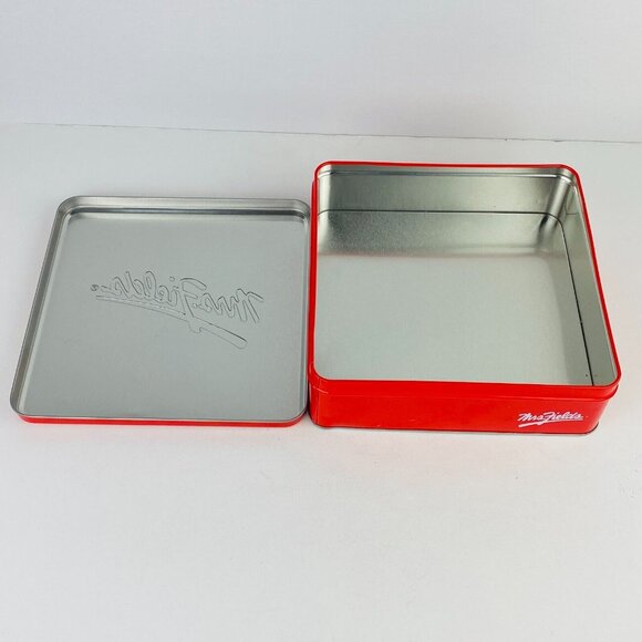 Mrs Fields Cookie Square Tin With Lid Container Advertising Collectible Item - Picture 4 of 8